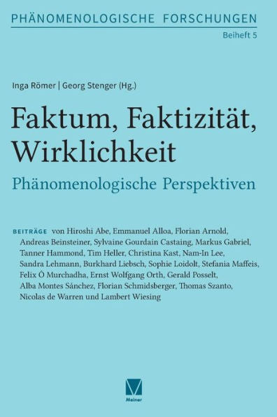 Faktum, Faktizität, Wirklichkeit: Phänomenologische Perspektiven (Edición alemana)